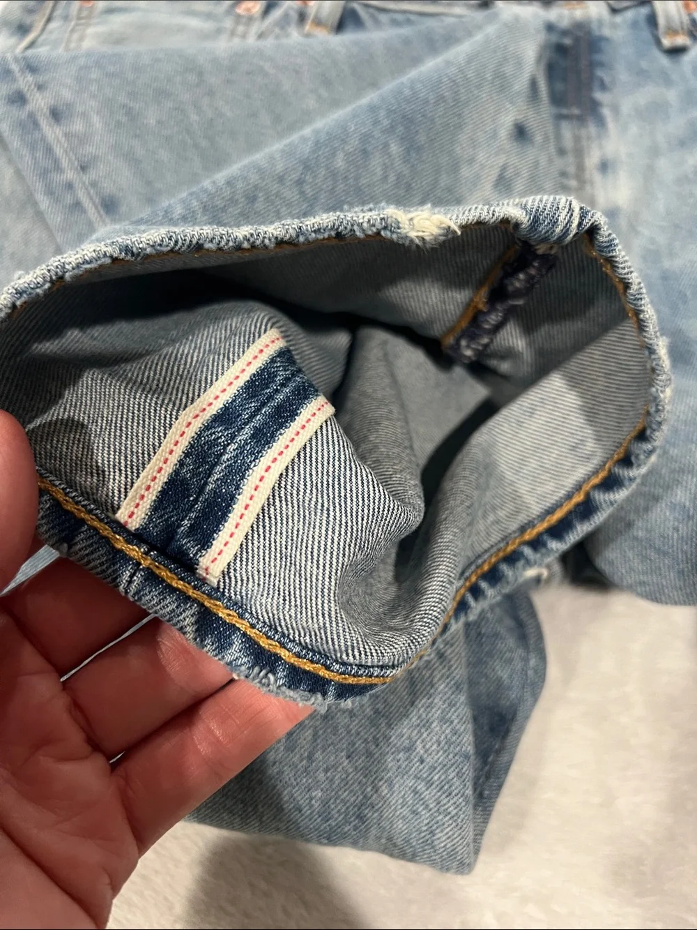 NWT Levi’s Premium Sashiko 501 Selvedge - Medium Wash Sz 34x32, and 33x32